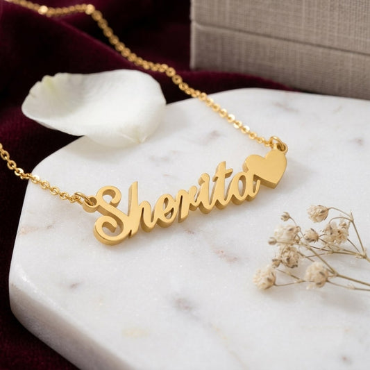 Personalised Name Heart Necklace